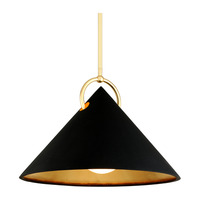 Corbett Charm 1 Light Gold Leaf/Soft Black Combo Pendant Ceiling Light Clearance