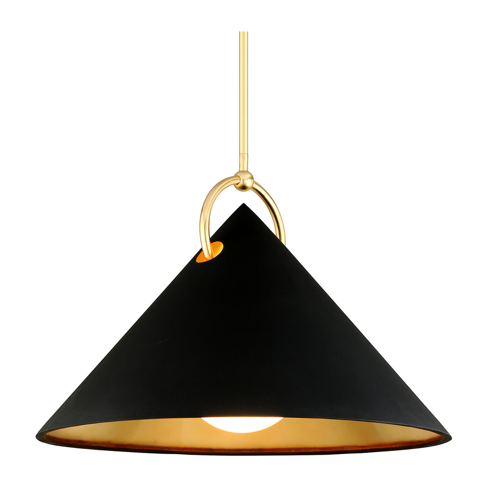 Corbett Charm 1 Light Gold Leaf Pendant Ceiling Light