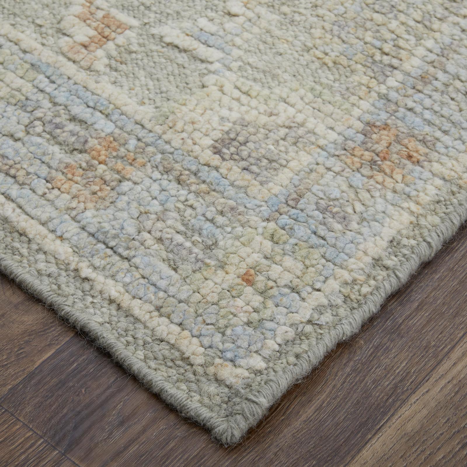 Feizy Grafton 69FNF Transitional Floral & Botanical Rug in Gray/Green/Blue
