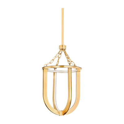 Hudson Valley Lighting Tournu 1 Light 11.5 inch Aged Brass Lantern Ceiling Light
