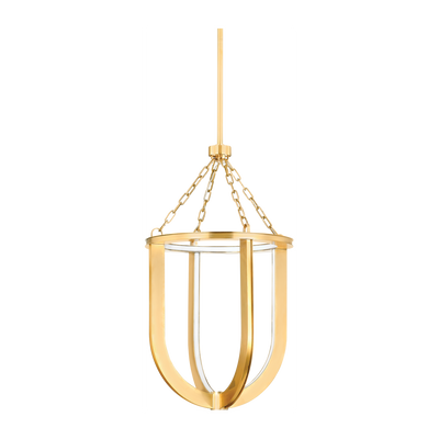 Hudson Valley Lighting Tournu 1 Light 16.25 inch Aged Brass Lantern Ceiling Light