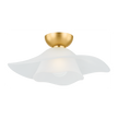 Hudson Valley Lighting Netherlee 1 Light 18 inch Aged Brass Flush Mount Ceiling Light