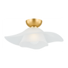Hudson Valley Lighting Netherlee 1 Light 18 inch Aged Brass Flush Mount Ceiling Light