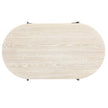 Magnussen Home Jennings Edgecomb Grey And Weathered Antique Nickel Oval Cocktail Table With 2 Ottomans