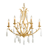 Corbett Prosecco 6 Light Gold Leaf Chandelier Ceiling Light