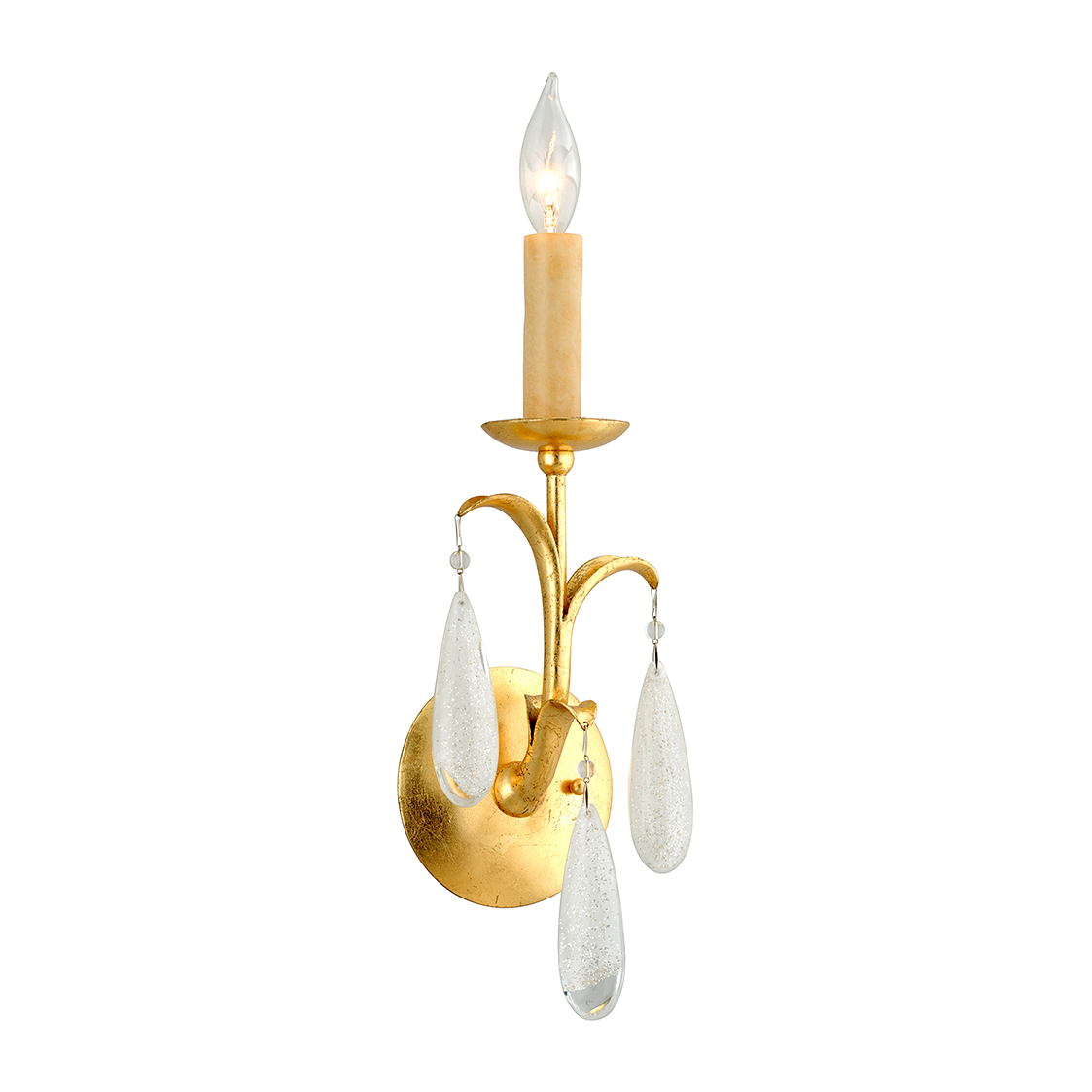 Corbett Prosecco 1 Light Gold Leaf Wall Sconce Wall Light DSC