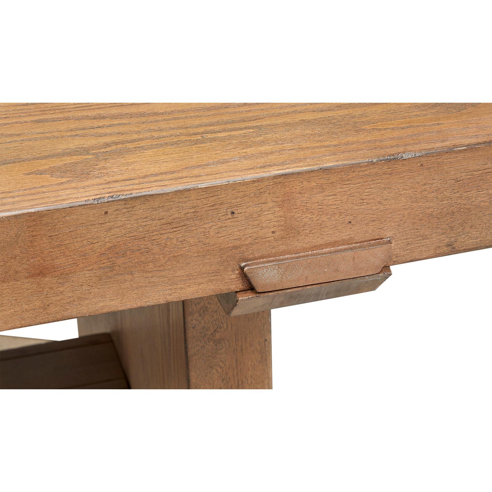 Magnussen Home Lindon Belgian Wheat Trestle Dining Table