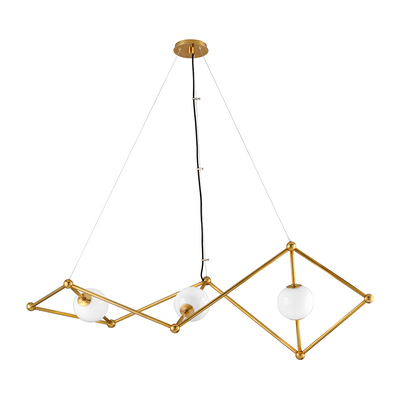 Corbett Bickley 3 Light Vintage Brass Linear Ceiling Light Clearance