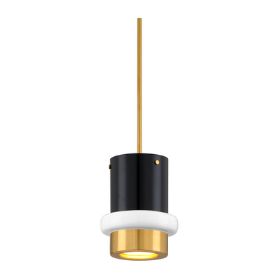 Corbett Beckenham 1 Light 8 inch Vintage Polished Brass/Black Brass Pendant Ceiling Light Clearance