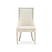 Magnussen Home Newport Alabaster Upholstered Arm Chair Set of 2