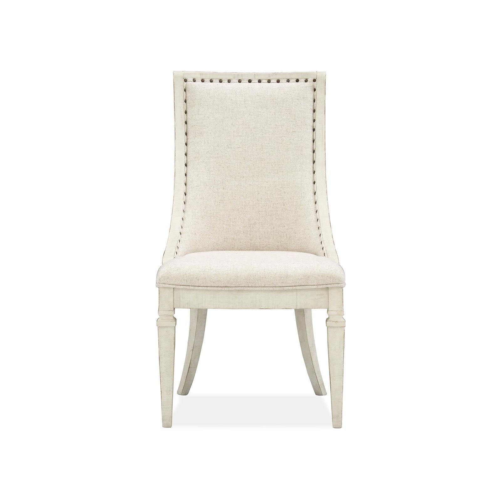 Magnussen Home Newport Alabaster Upholstered Arm Chair Set of 2