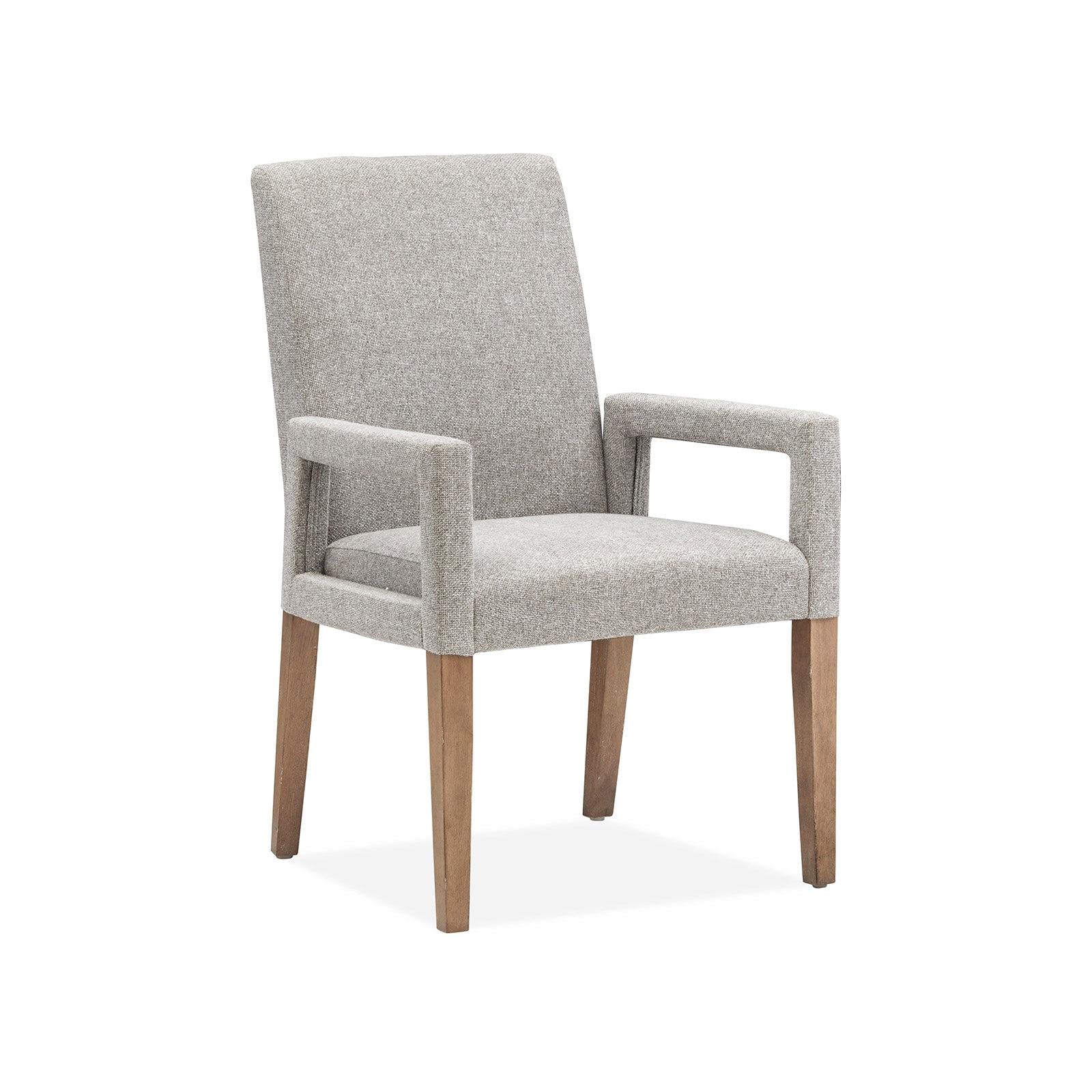 Magnussen Home Lindon Belgian Wheat Upholstered Arm Chair Set of 2