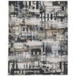 Feizy Greenwich 39U3F Modern Geometric, Black/Ivory/Blue, Rug