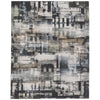 Feizy Greenwich 39U3F Modern Geometric, Black/Ivory/Blue, Rug