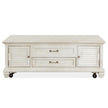 Magnussen Home Newport Alabaster Lift Top Storage Cocktail Table With Casters 