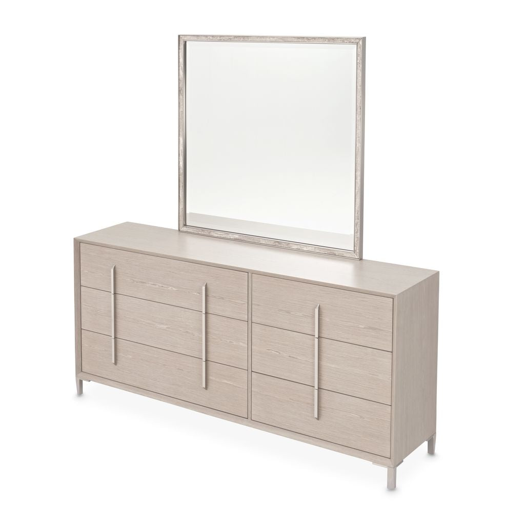 Michael Amini Lotus Bay Large Dresser with Mirror - Sand