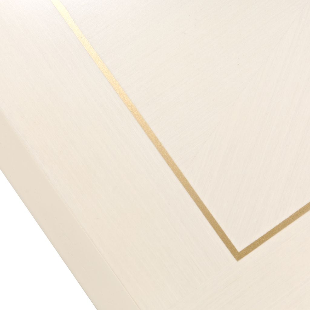 Michael Amini Fantosini Pedestal Dining Table - Creamy Pearl