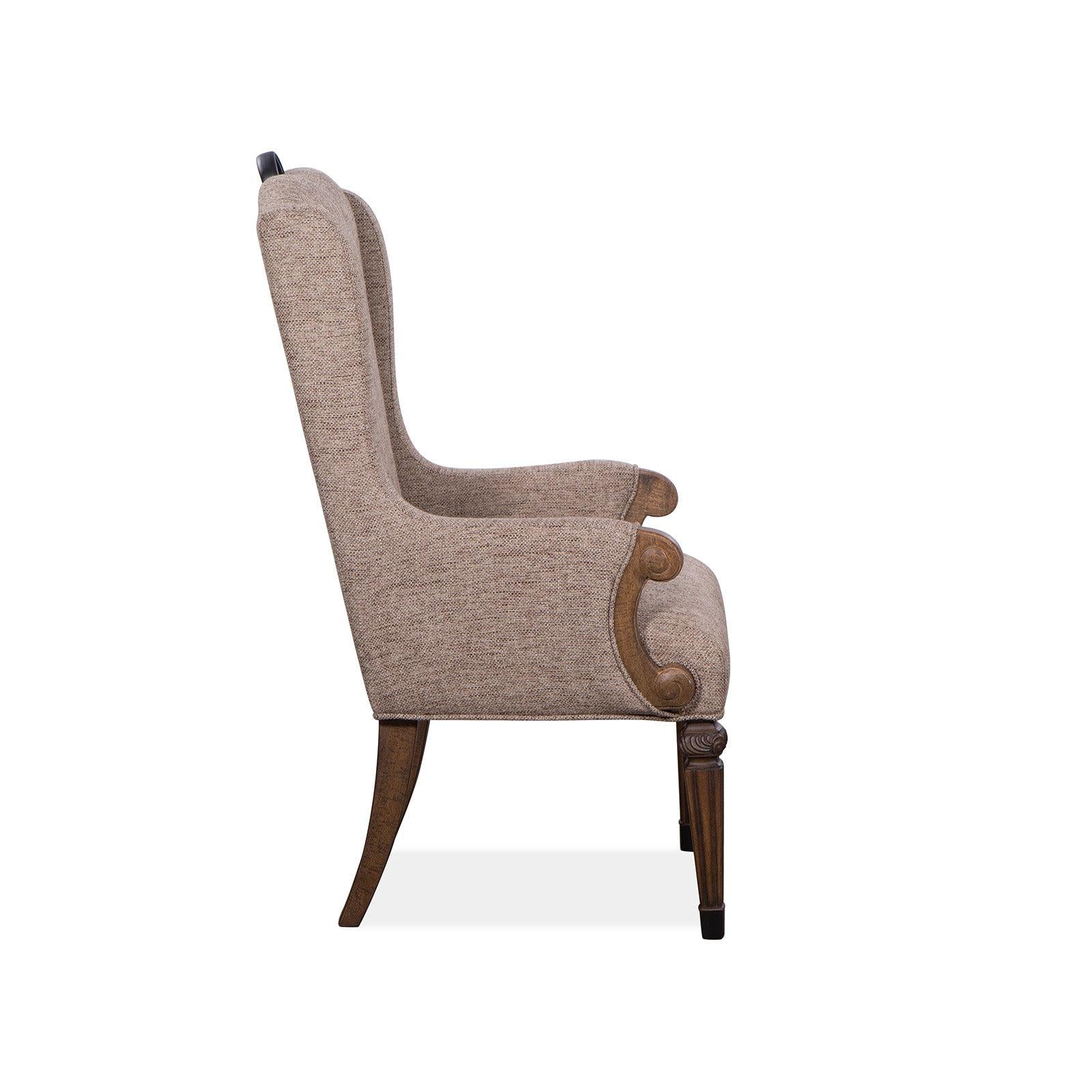 Magnussen Home Durango Willadeene Brown Upholstered Host Chair Set of 2
