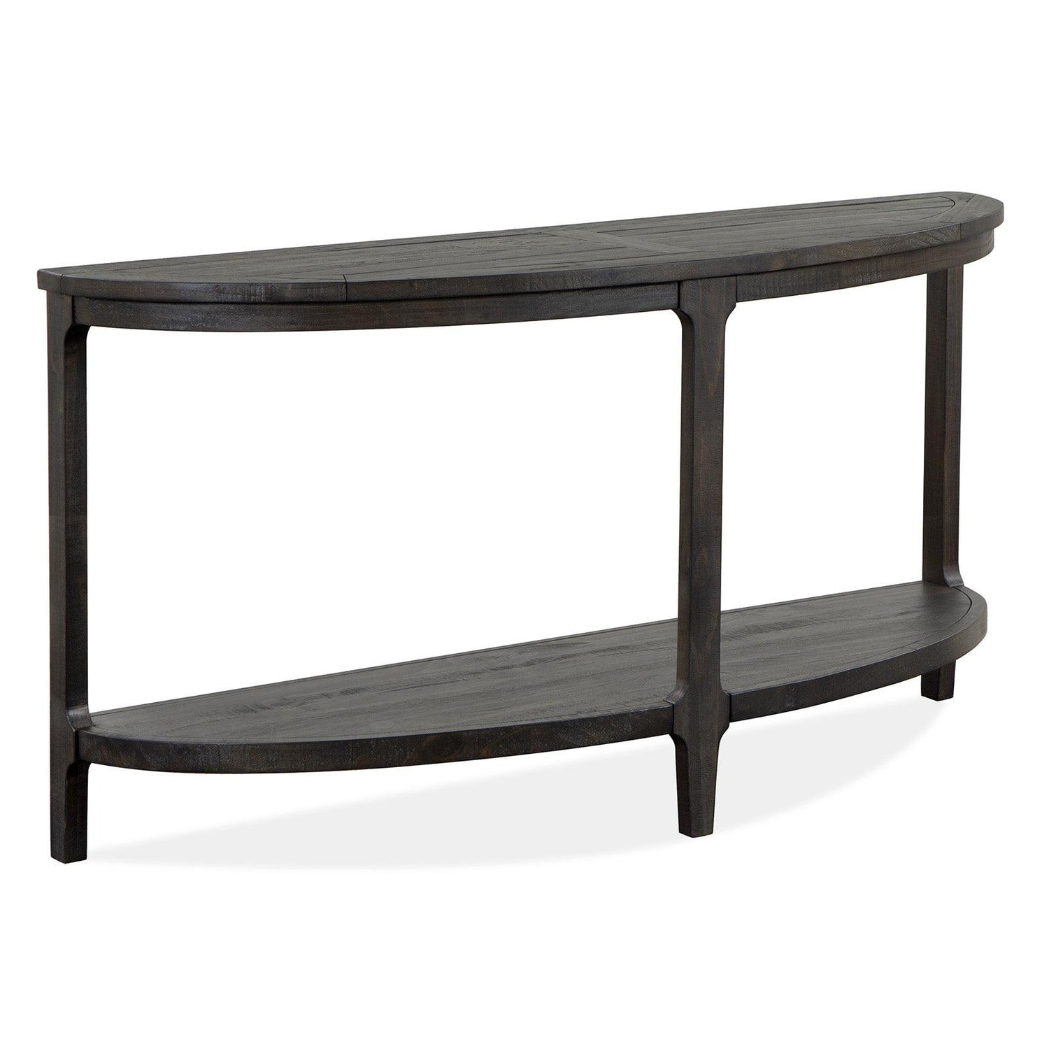 Magnussen Home Boswell Peppercorn Demilune Sofa Table
