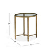 Magnussen Home Copia Antiqued Silver With Gold Tint Oval End Table