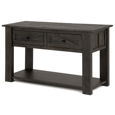 Magnussen Home Garrett Weathered Charcoal Rectangular Sofa Table