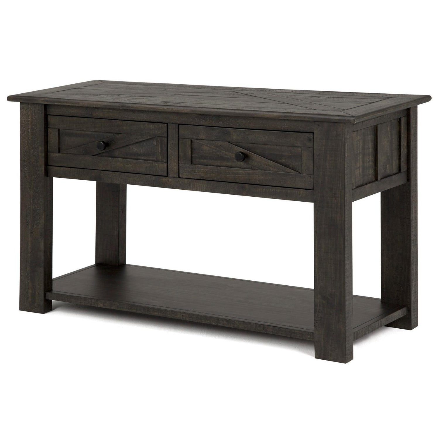 Magnussen Home Garrett Weathered Charcoal Rectangular Sofa Table