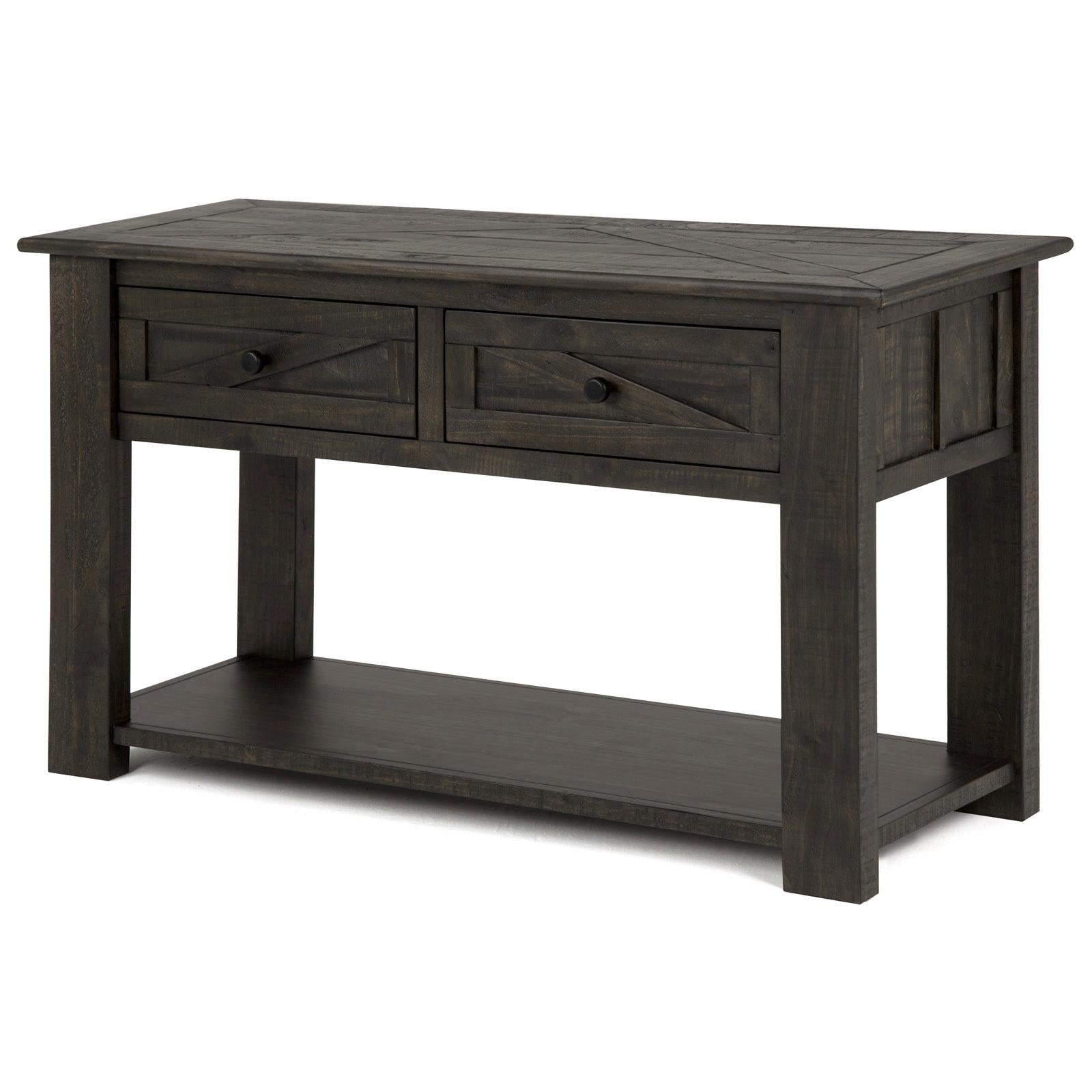 Magnussen Home Garrett Weathered Charcoal Rectangular Sofa Table