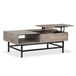 Magnussen Home Fenwick Whitetail Brown And Smoke Glass Rectangular Lift Top Cocktail Table