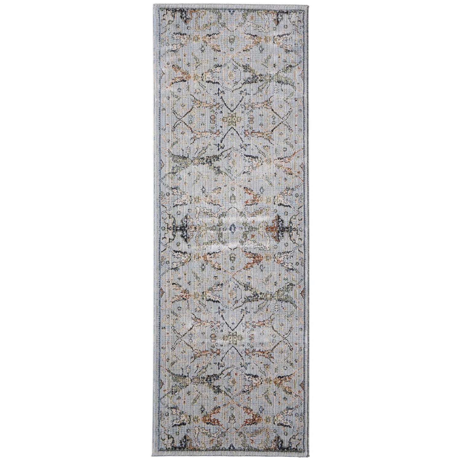 Feizy Melrose 39P4F Traditional Floral & Botanical Rug in Blue/Green/Ivory
