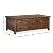 Magnussen Home Bay Creek Toasted Nutmeg Cocktail Table With Casters