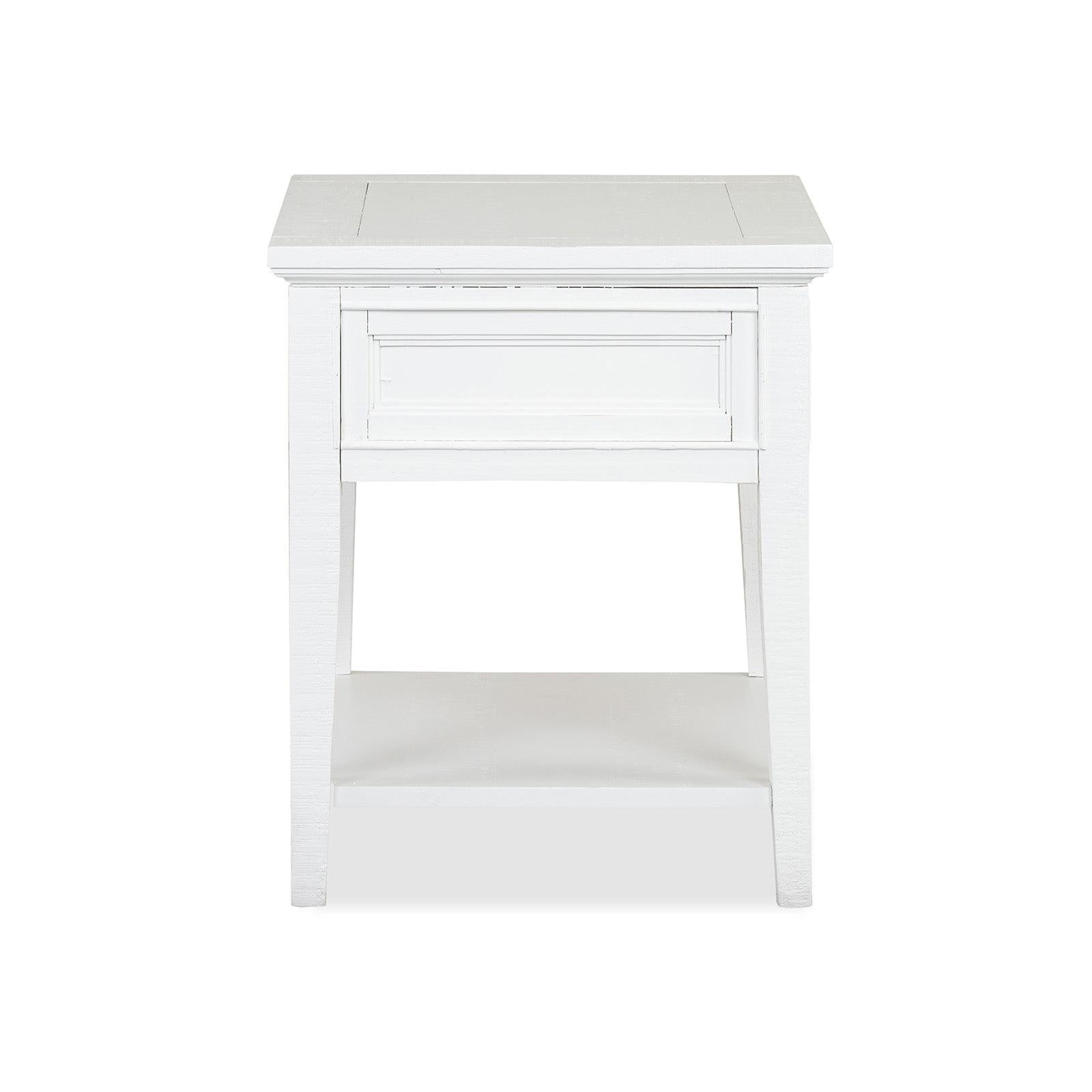 Magnussen Home Heron Cove Chalk White Rectangular End Table