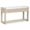 Magnussen Home Preston Gallery Buff And Antique Silver Rectangular Sofa Table