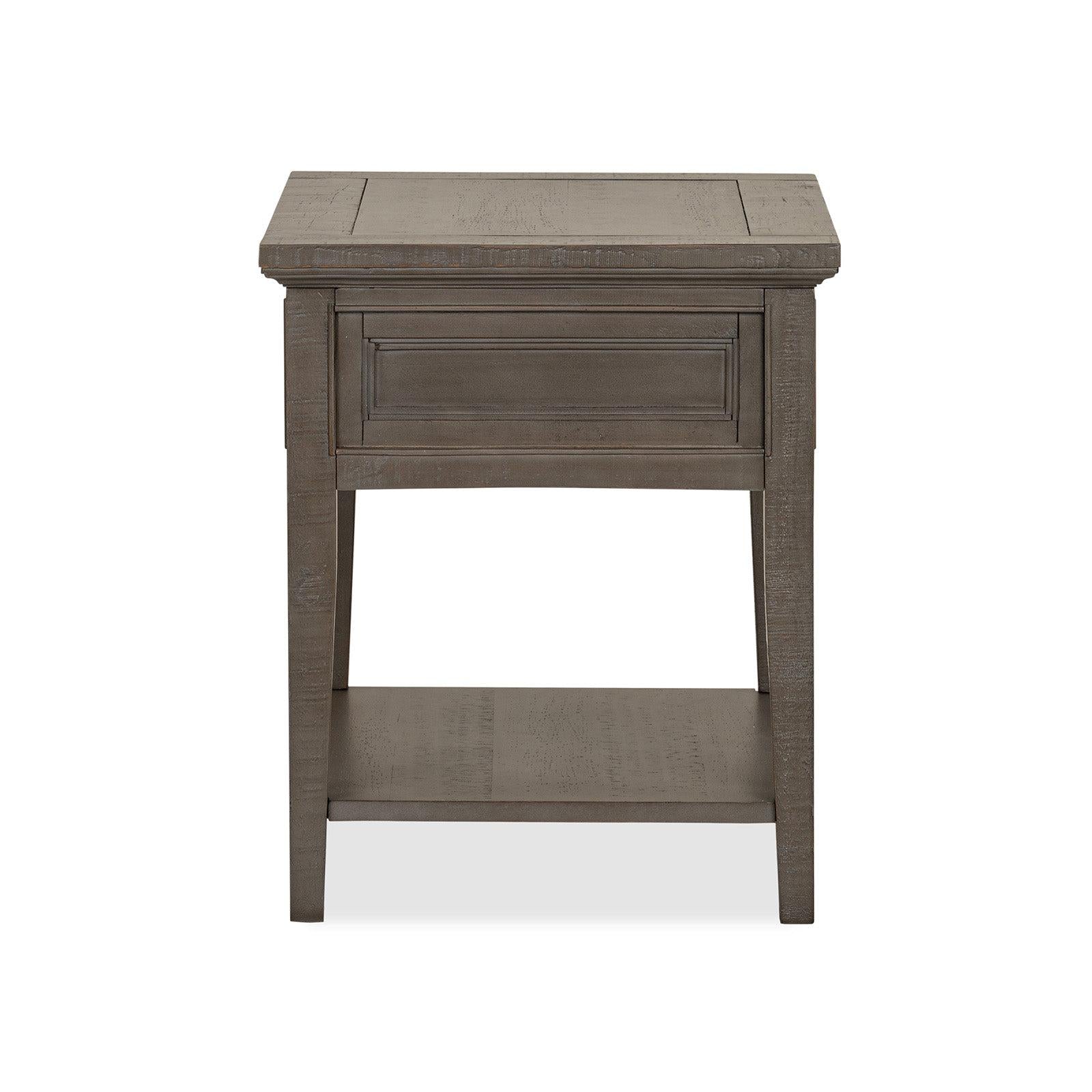 Magnussen Home Paxton Place Dovetail Grey Rectangular End Table