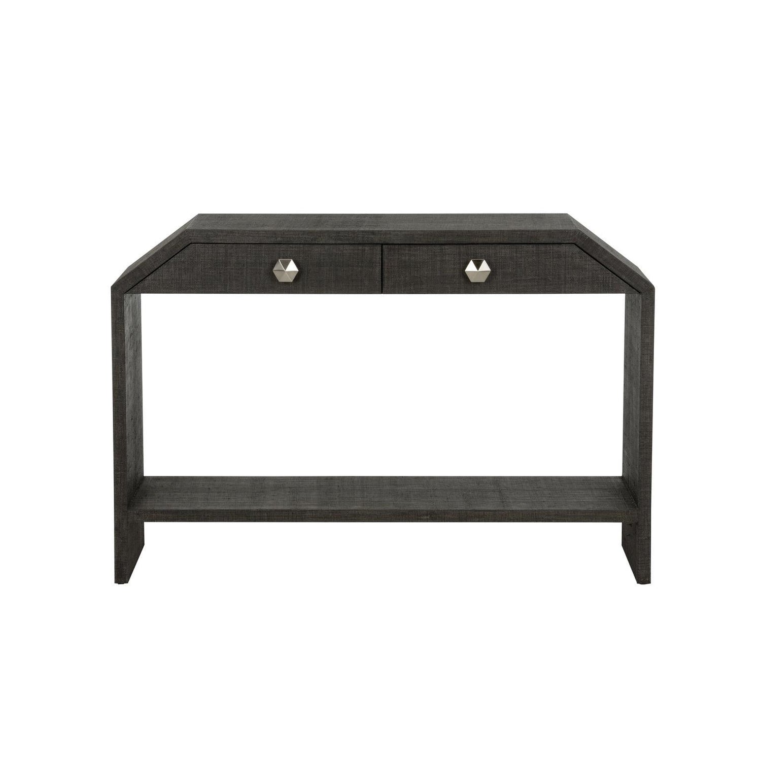 Chelsea House Bend Black 2 Drawer Console Table