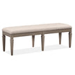 Magnussen Home Lancaster Dovetail Grey Upholstered Bench