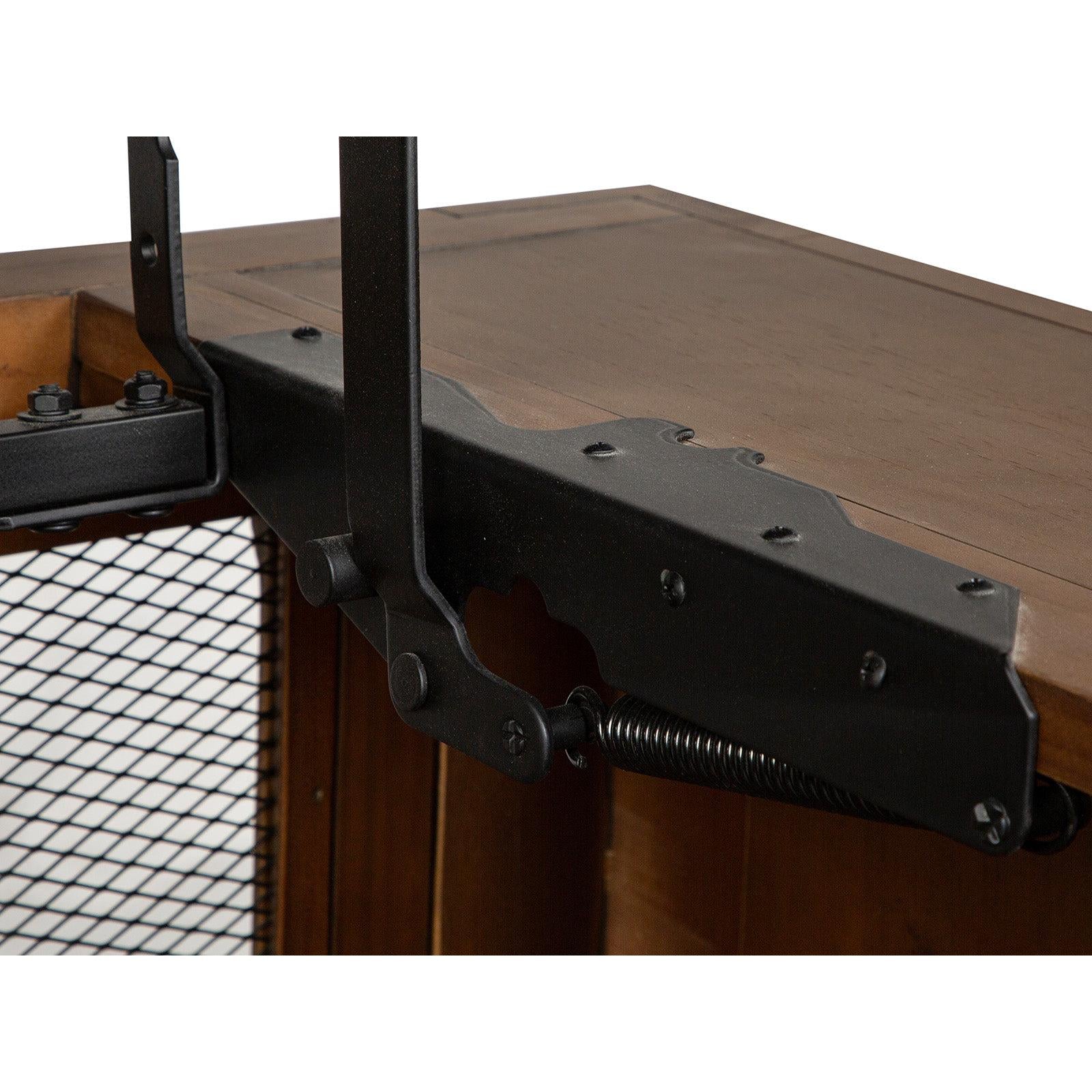 Magnussen Home Chesterfield Farmhouse Timber Lift Top Storage Cocktail Table With Casters