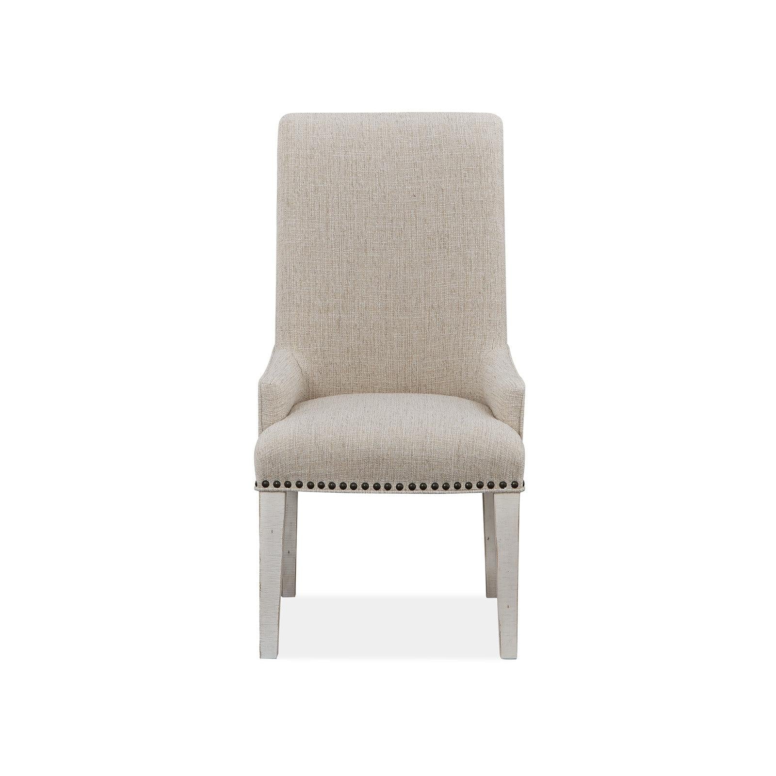 Magnussen Home Bronwyn Alabaster Upholstered Host Chair Set of 2