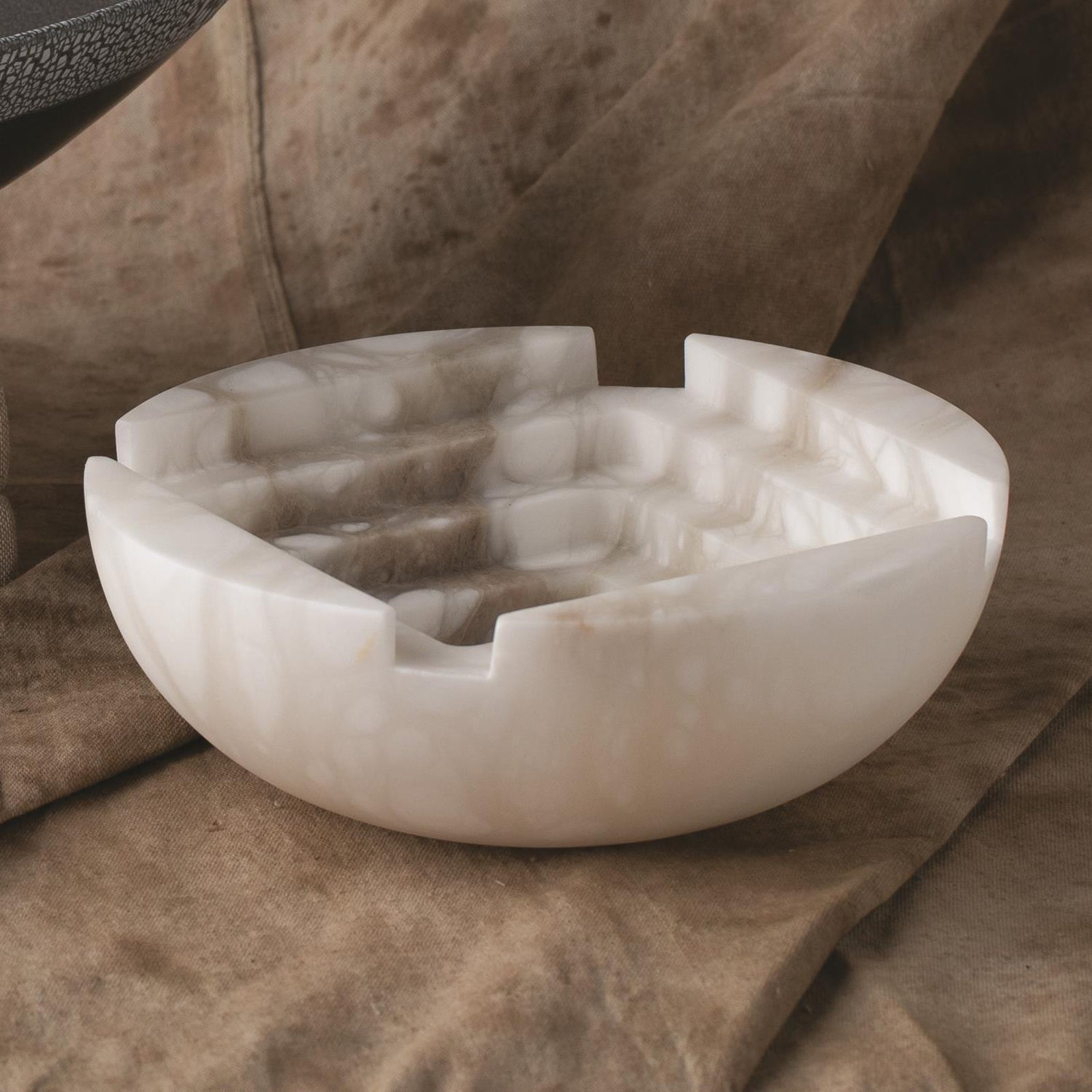Global Views Stepwell Bowl Alabaster