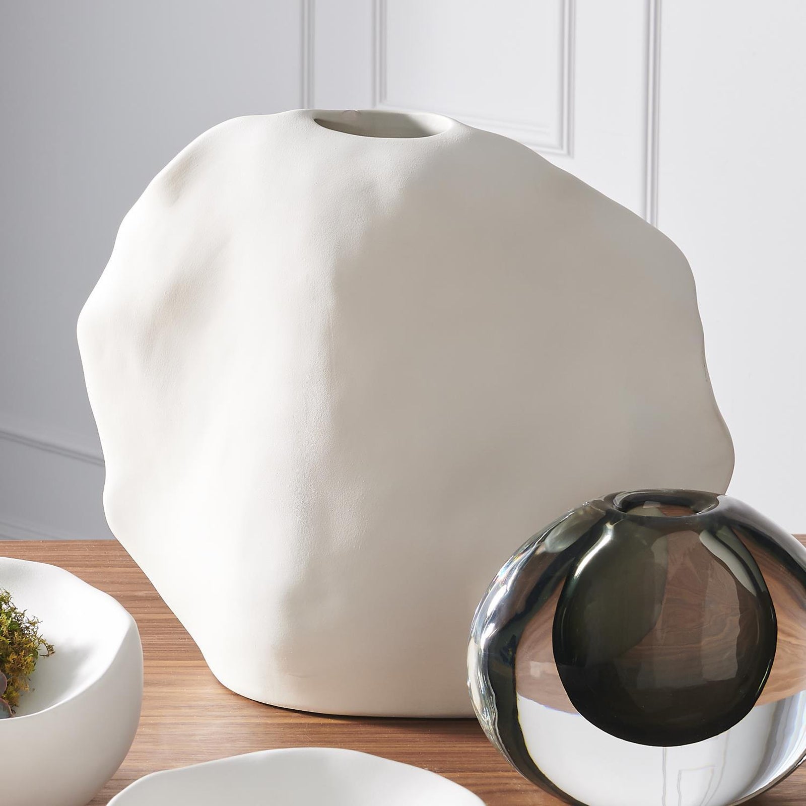 Global Views Matte White Kelp Vase