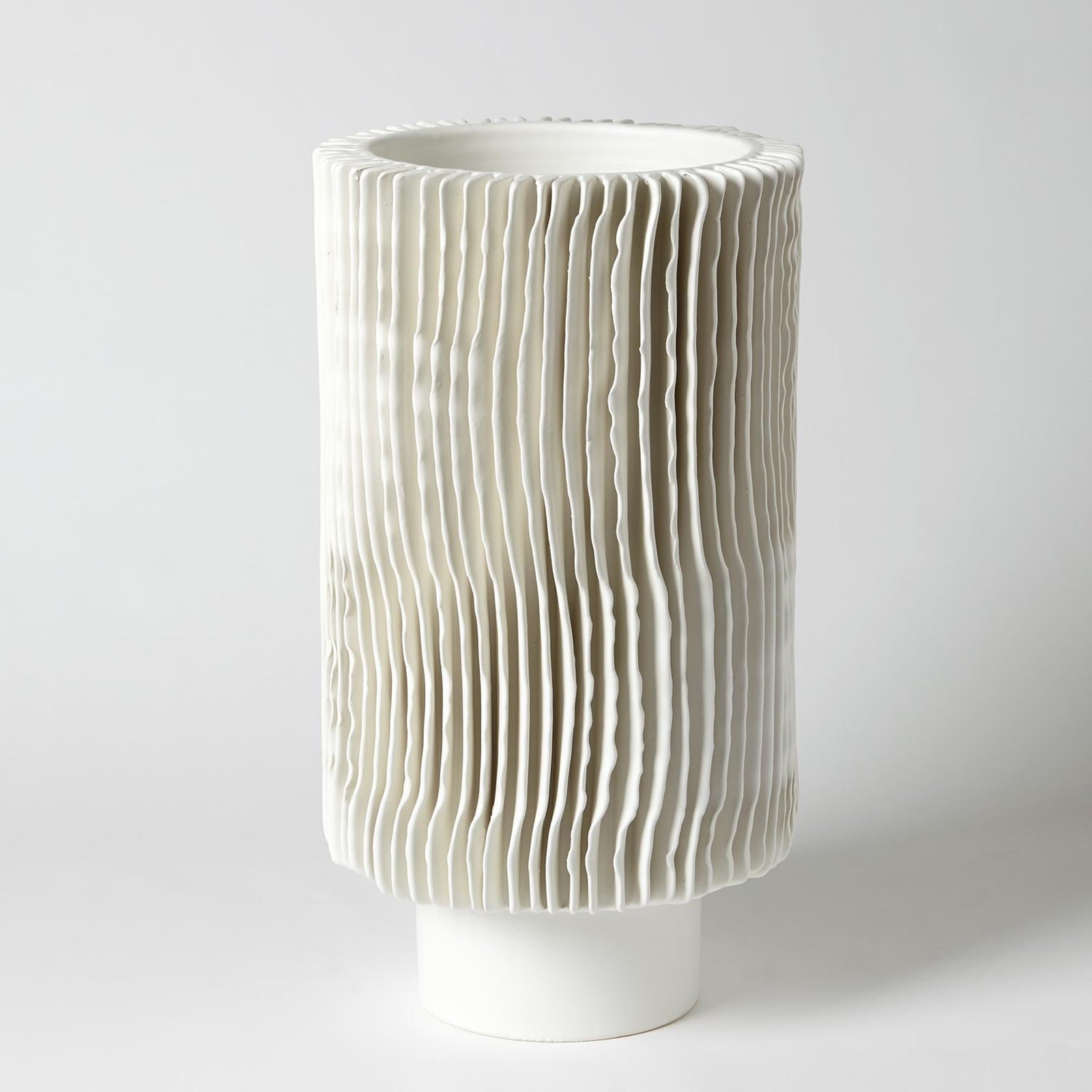 Global Views Matte White Radiator Vase