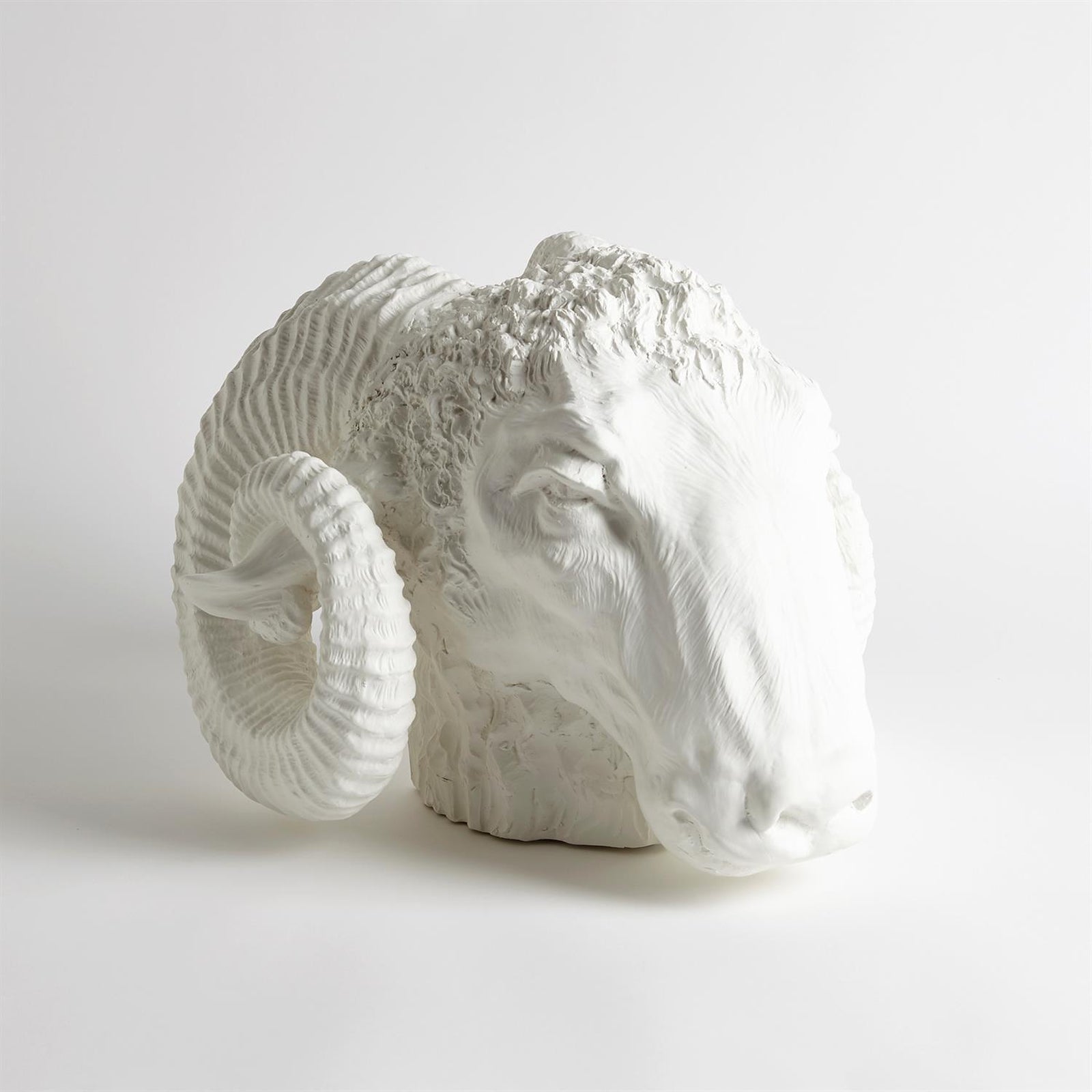 Global Views Matte White Capricorn Sculpture