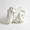 Global Views Matte White Capricorn Sculpture