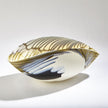 Global Views Blue Filigree Amber Pleated Bowl
