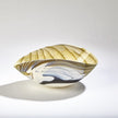 Global Views Blue Filigree Amber Pleated Bowl
