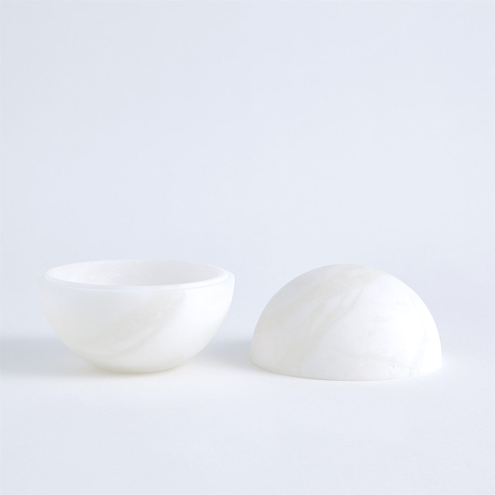 Global Views White Alabaster Sphere Box