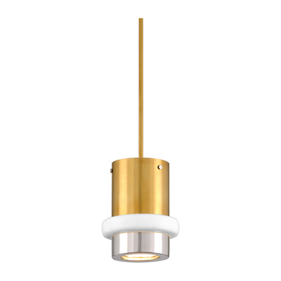 Corbett Beckenham 1 Light Vintage Polished Brass and Nickel Pendant Ceiling Light Clearance