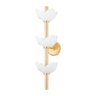 Hudson Valley Lighting Dawson 6 Light 7.25 inch Gold Leaf/White Plaster Wall Sconce Wall Light Clearance
