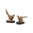 Wildwood Plinthed Birds Decorative Sculpture Pair