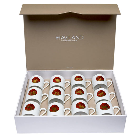 Haviland Chinese Horoscope Mini Mugs - Set of 12