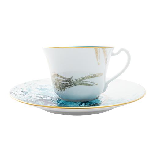Haviland Ocean Xl Cappuccino Cup and Saucer